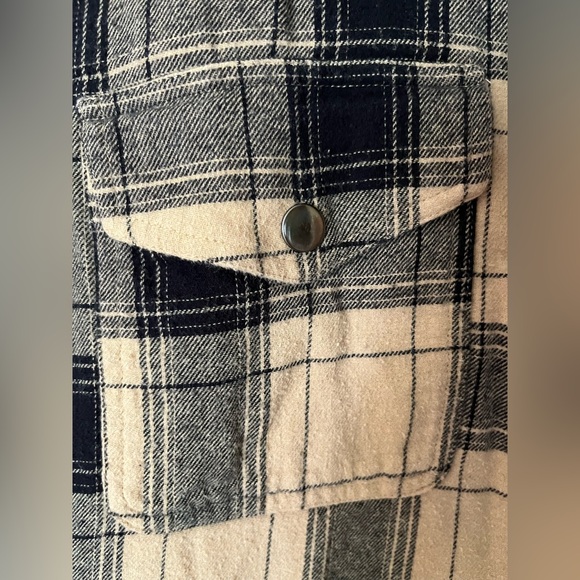 Plaid Lucky Brand Women's Jacket Black and Tan size L - Picture 9 of 9